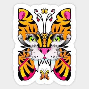 Butterfly tiger face Sticker